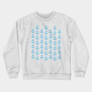 Anchor blue captain pattern design Crewneck Sweatshirt